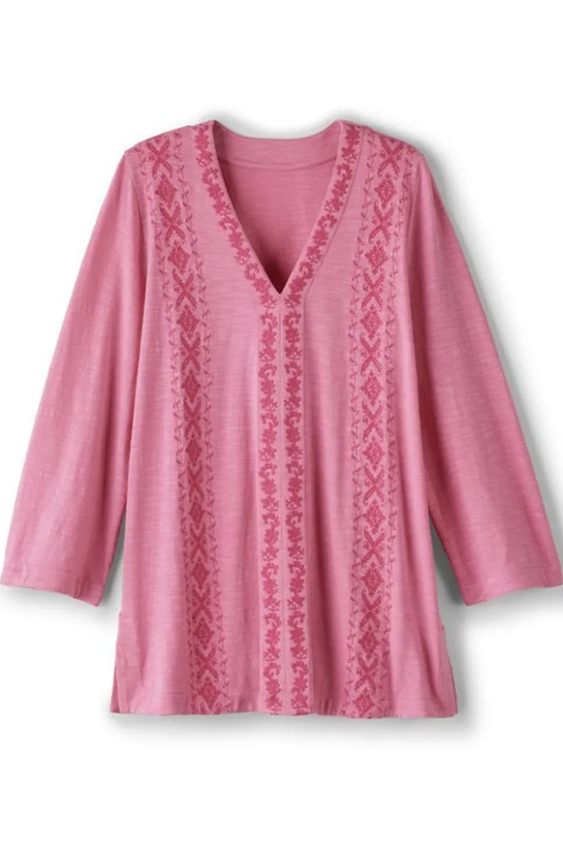 Soft Surroundings Ingrid Embroidered Tunic| Tops|Tunics & Leggings