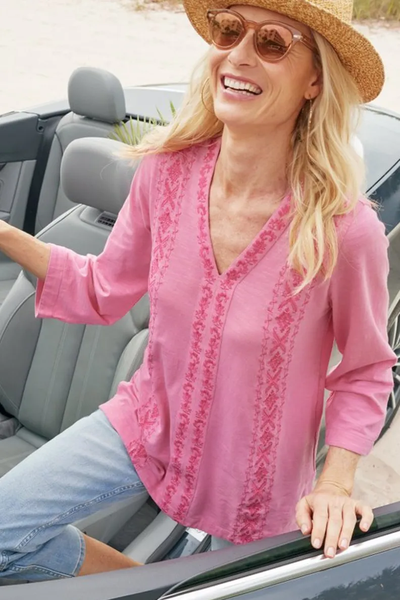 Soft Surroundings Ingrid Embroidered Tunic| Tops|Tunics & Leggings