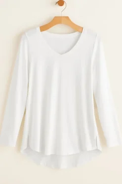 Soft Surroundings Isabel Pima Long Sleeve Tee| Tops