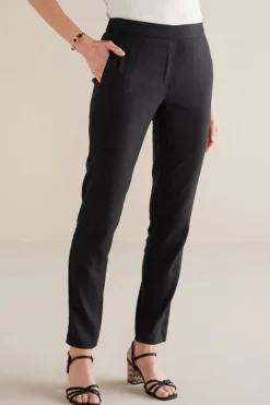 Soft Surroundings Isla Stretch Linen Slim Leg Pants| Pants