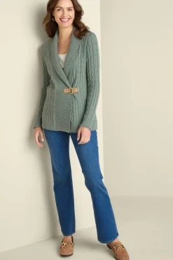 Soft Surroundings Ivey Cable Knit Cardigan| Tops|Sweaters & Cardigans