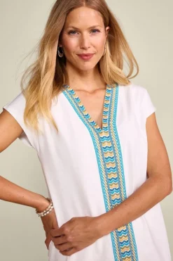 Soft Surroundings Izabel Embroidered Tee| Tops