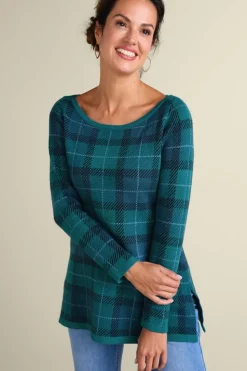 Soft Surroundings Janece Plaid Sweater Tunic| Tops|Sweaters & Cardigans