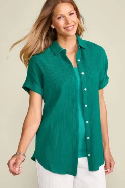 Soft Surroundings Je Veux Gauze Top| Tops