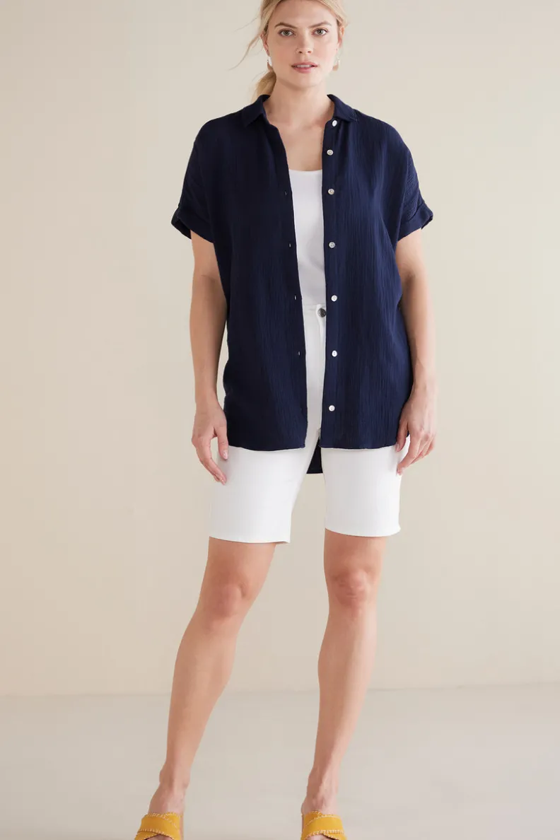Soft Surroundings Je Veux Gauze Top| Tops
