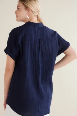 Soft Surroundings Je Veux Gauze Top| Tops