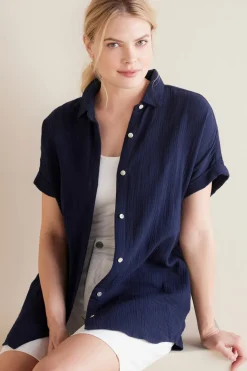 Soft Surroundings Je Veux Gauze Top| Tops