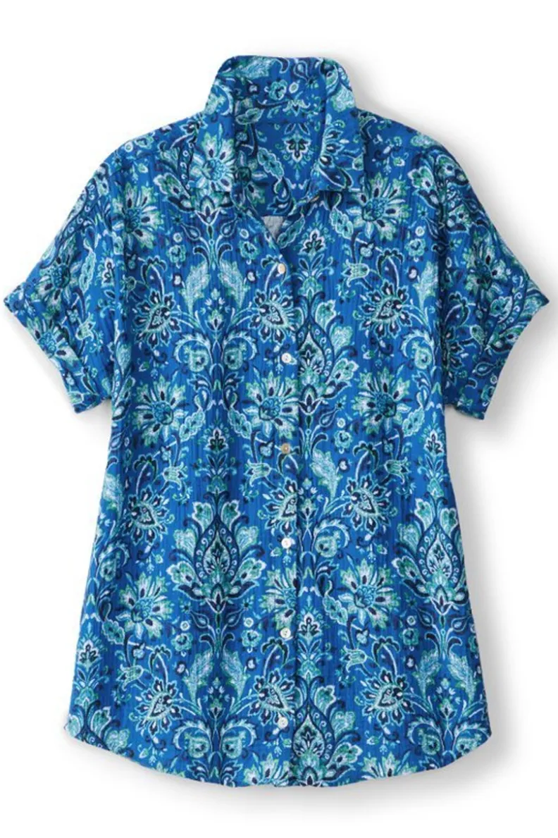 Soft Surroundings Je Veux Gauze Top| Tops