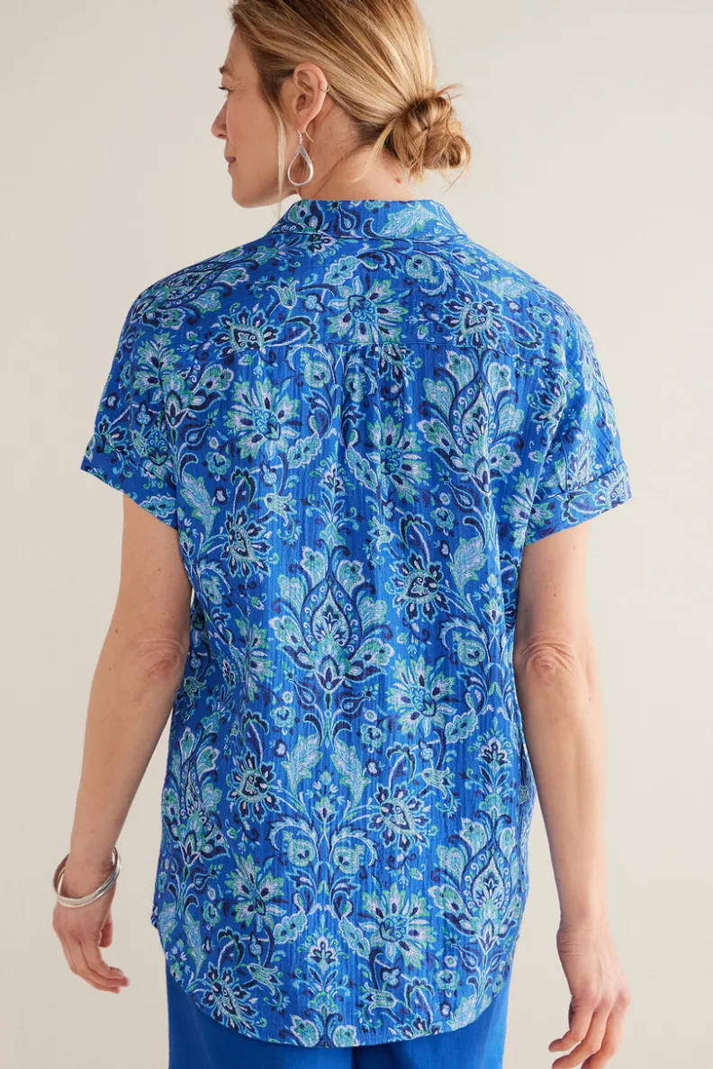 Soft Surroundings Je Veux Gauze Top| Tops