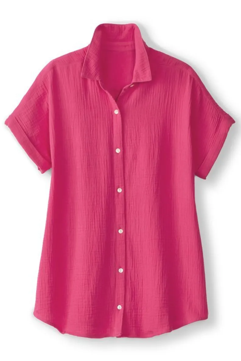 Soft Surroundings Je Veux Gauze Top| Tops