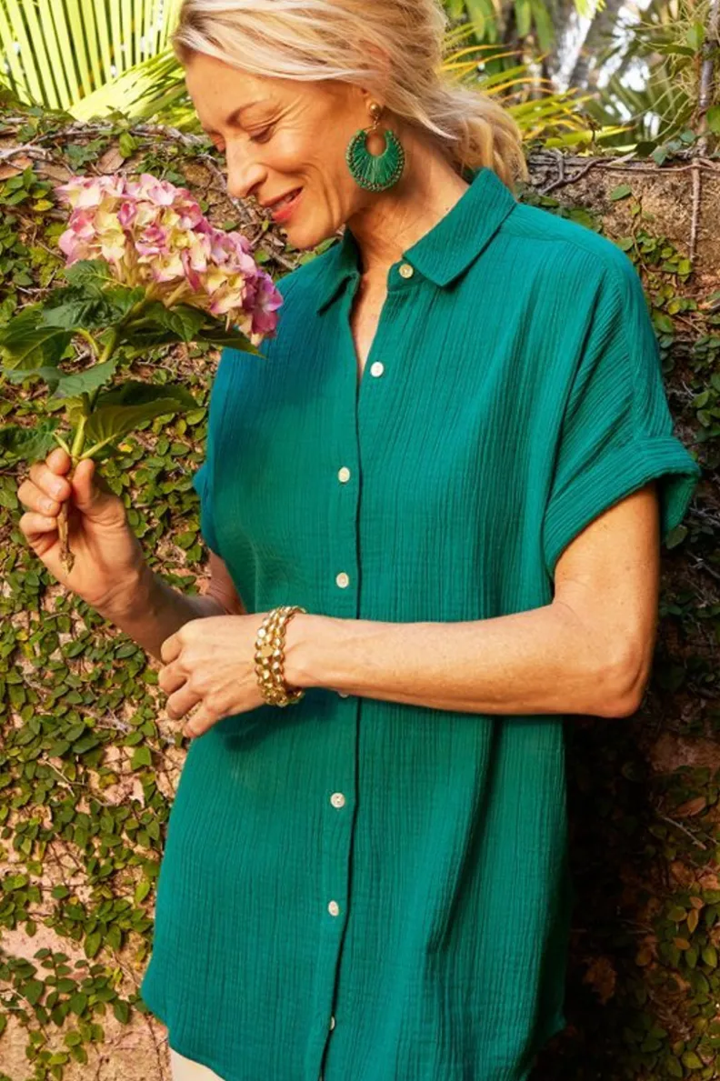 Soft Surroundings Je Veux Gauze Top| Tops