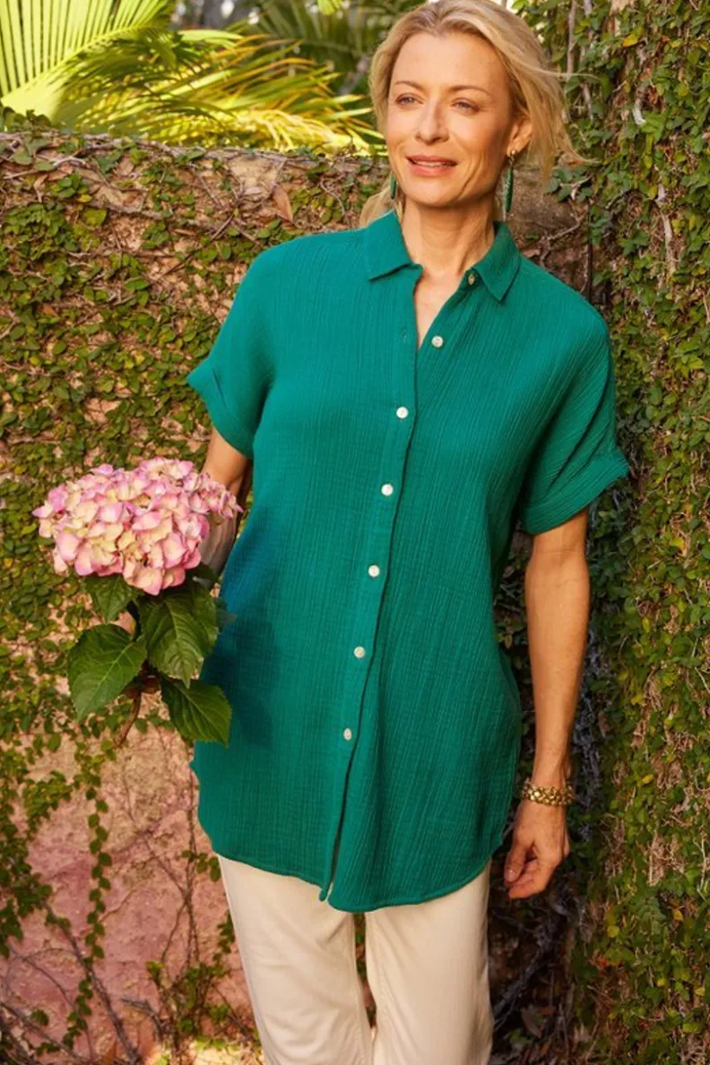Soft Surroundings Je Veux Gauze Top| Tops