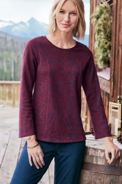 Soft Surroundings Jeri Jacquard Top| Tops