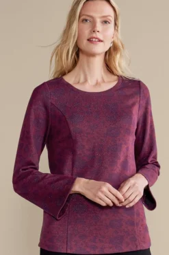 Soft Surroundings Jeri Jacquard Top| Tops