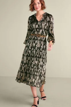 Soft Surroundings Jobelle Shimmer Midi Dress| Dresses