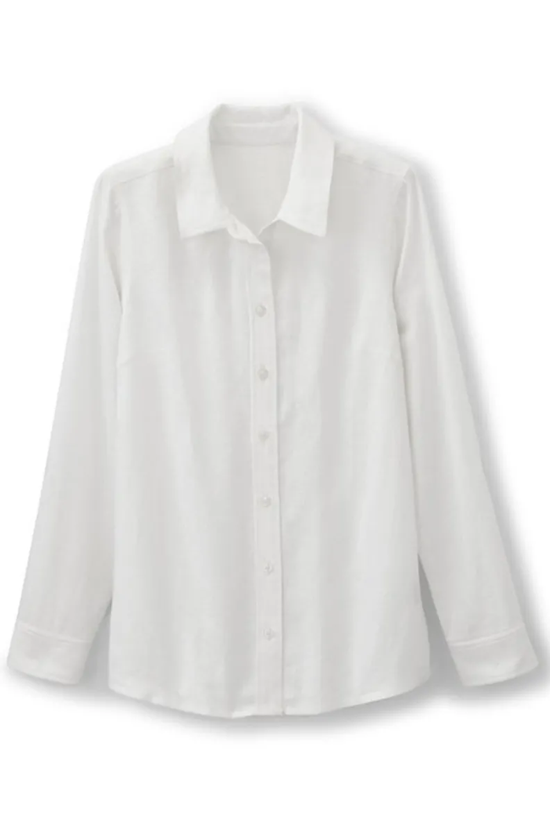 Soft Surroundings Jordan Linen Blend Shirt| Tops