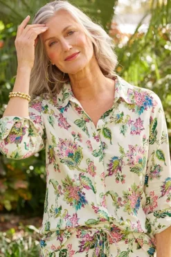Soft Surroundings Jordan Linen Blend Shirt| Tops