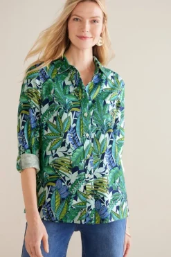 Soft Surroundings Jordan Linen Blend Shirt| Tops