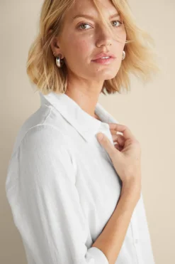 Soft Surroundings Jordan Linen Blend Shirt| Tops