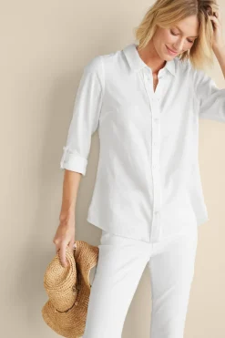 Soft Surroundings Jordan Linen Blend Shirt| Tops