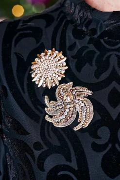 Soft Surroundings Juliana Flower Burst Brooch| Jewelry|Necklaces