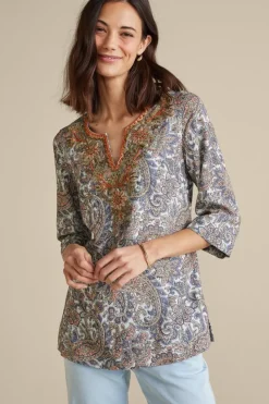 Soft Surroundings Kaimana Embellished Tunic| Tops|Tunics & Leggings