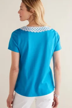 Soft Surroundings Kaitlyn Embellished Knit Tee| Tops