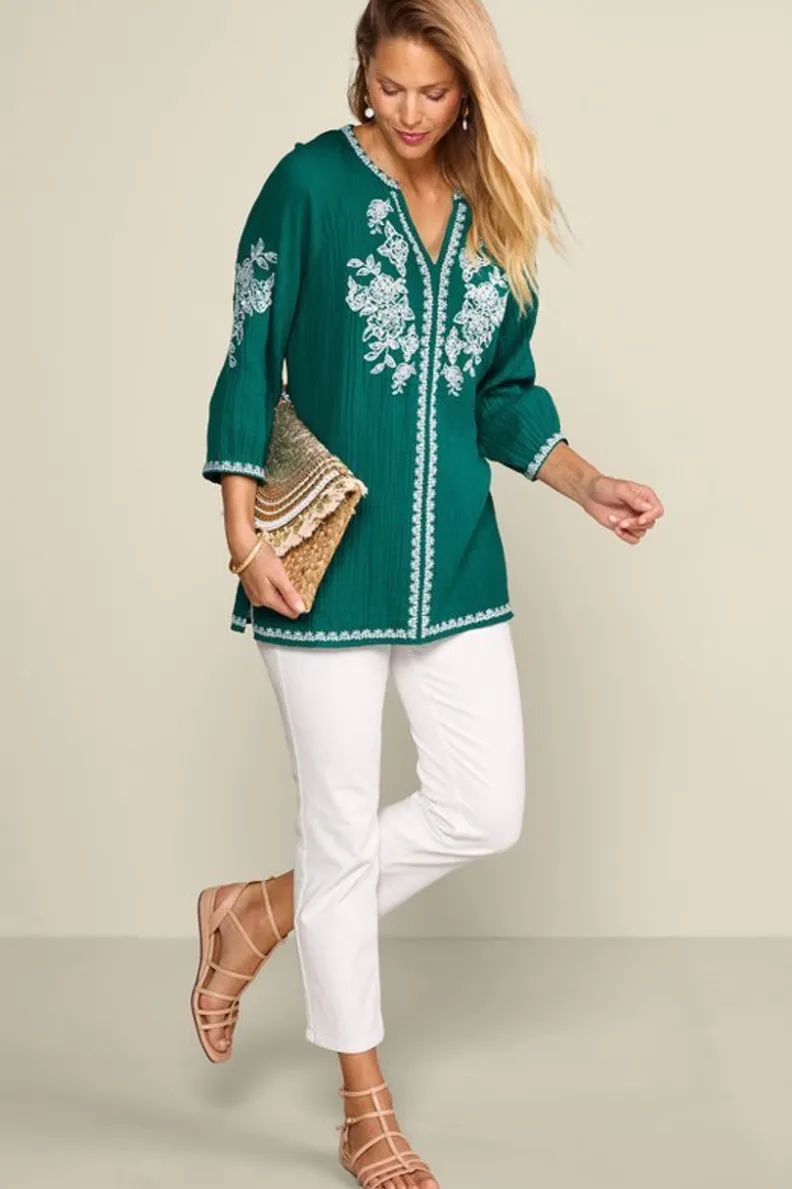 Soft Surroundings Katie Gauze Tunic| Tops|Tunics & Leggings