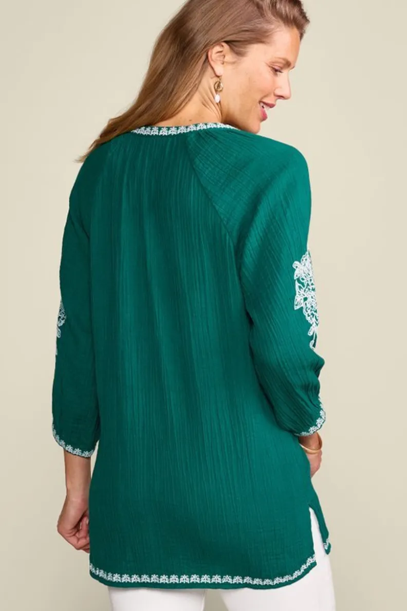 Soft Surroundings Katie Gauze Tunic| Tops|Tunics & Leggings