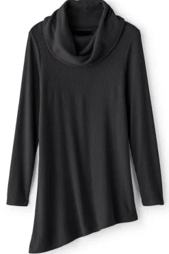 Soft Surroundings Kayla Rib Knit Cowl Neck Tunic| Tops