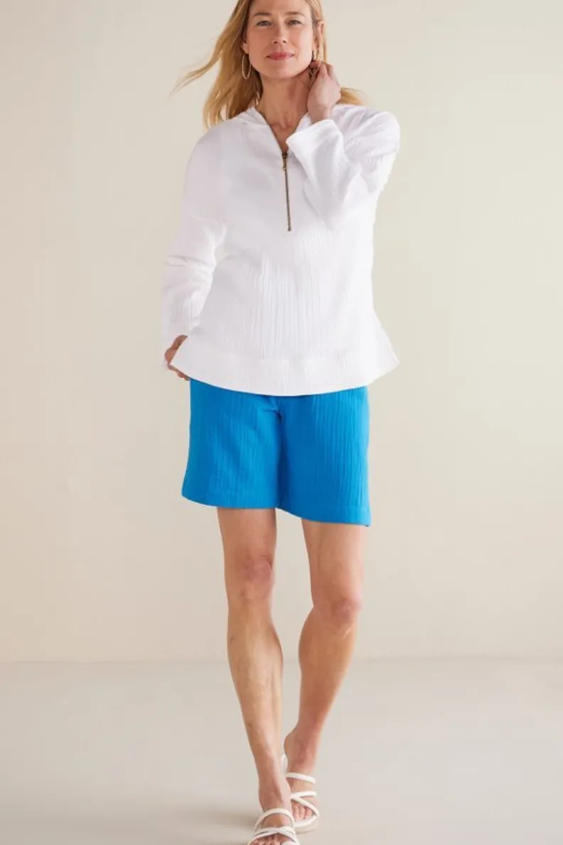 Soft Surroundings Kemia Gauze Hoodie| Tops