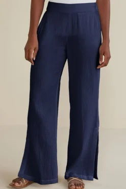 Soft Surroundings Khulani Wide Leg Gauze Pants| Pants