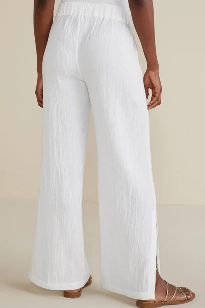 Soft Surroundings Khulani Wide Leg Gauze Pants| Pants