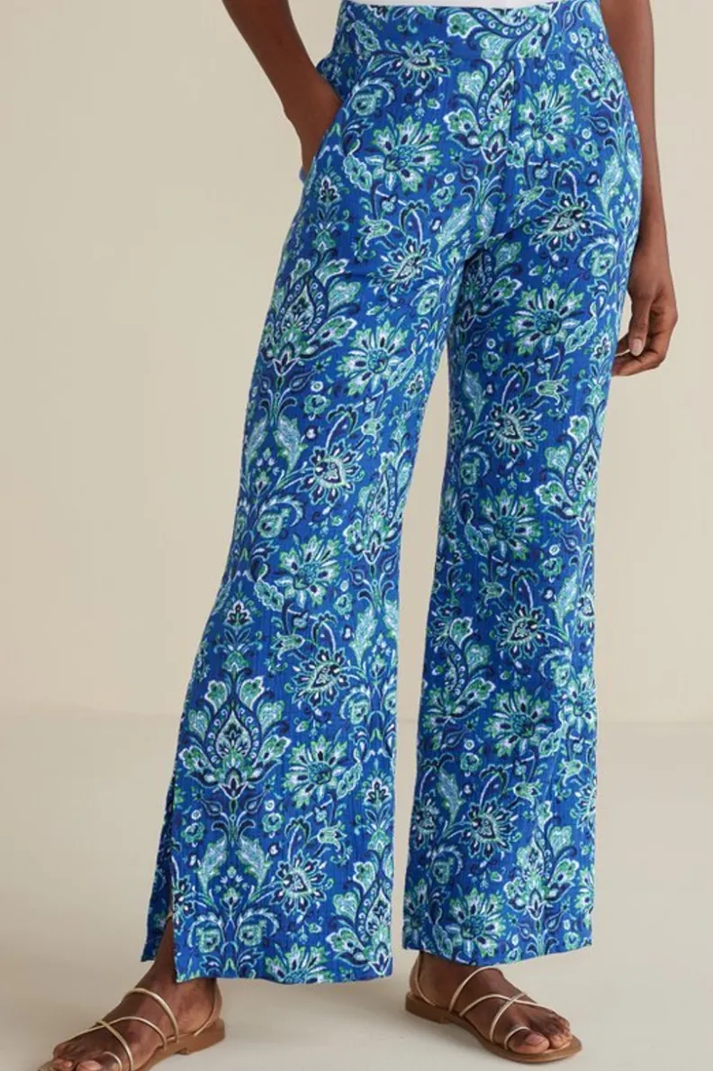 Soft Surroundings Khulani Wide Leg Gauze Pants| Pants