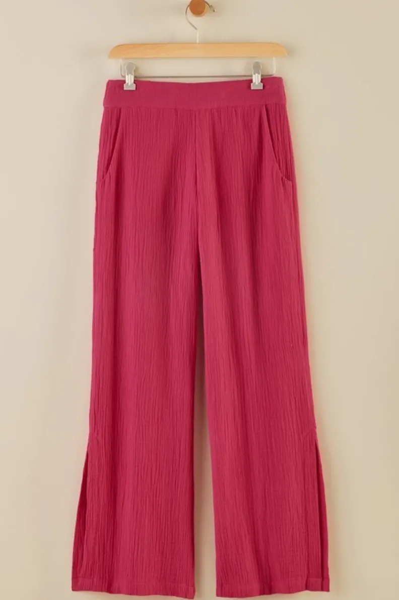 Soft Surroundings Khulani Wide Leg Gauze Pants| Pants