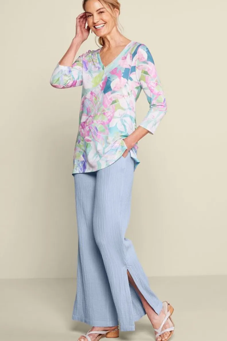Soft Surroundings Khulani Wide Leg Gauze Pants| Pants