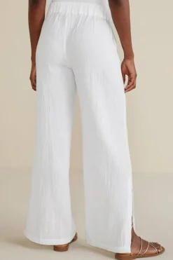 Soft Surroundings Khulani Wide Leg Gauze Pants| Pants