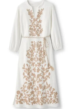 Soft Surroundings Kimora Embroidered Midi Dress| Dresses