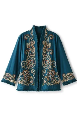 Soft Surroundings Kiruna Embroidered Jacket| Jackets & Coats