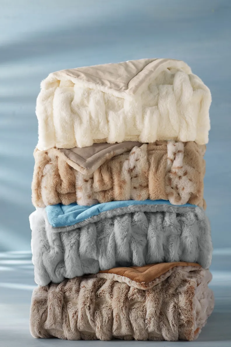 Soft Surroundings La Parisienne Faux Fur Throw| Bedding|Bedding Essentials