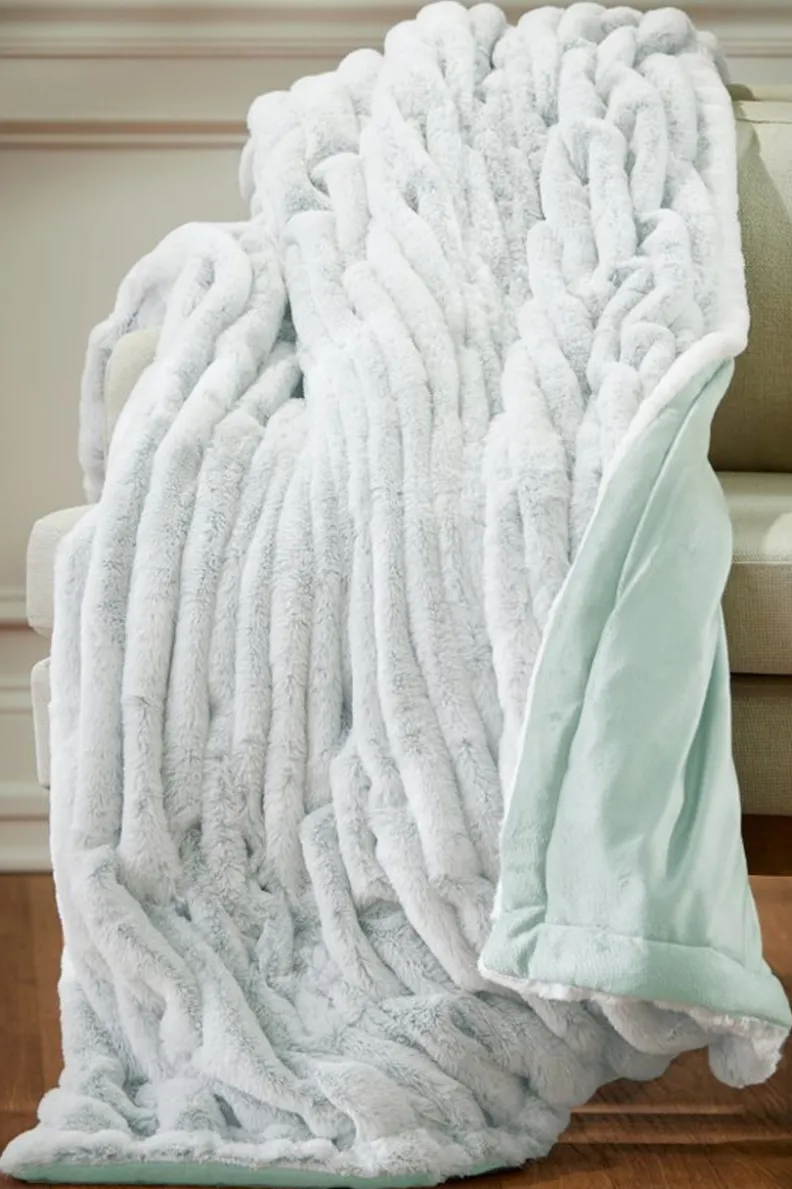 Soft Surroundings La Parisienne Faux Fur Throw| Bedding|Bedding Essentials