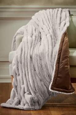 Soft Surroundings La Parisienne Faux Fur Throw| Bedding|Bedding Essentials