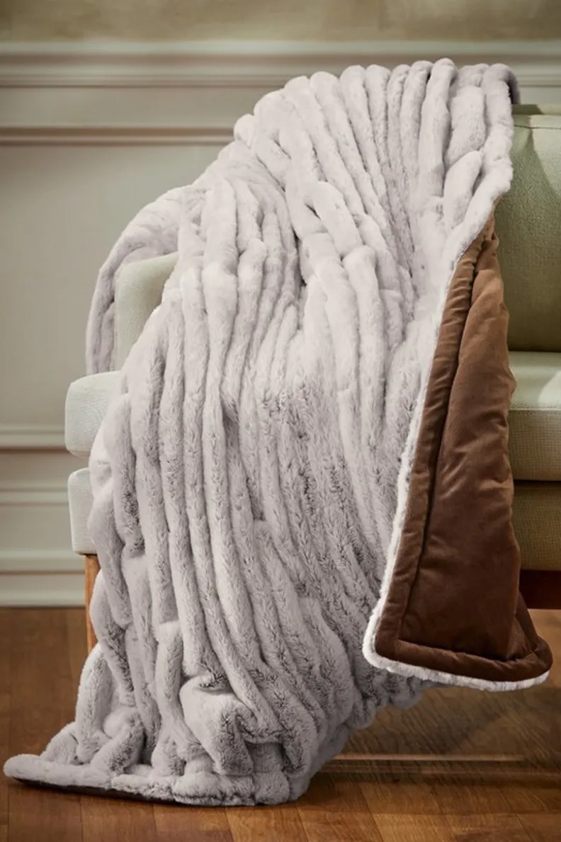 Soft Surroundings La Parisienne Faux Fur Throw| Bedding|Bedding Essentials