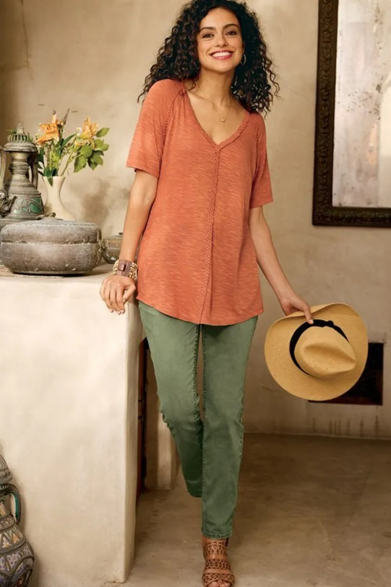 Soft Surroundings Lainey Slub Tee| Tops