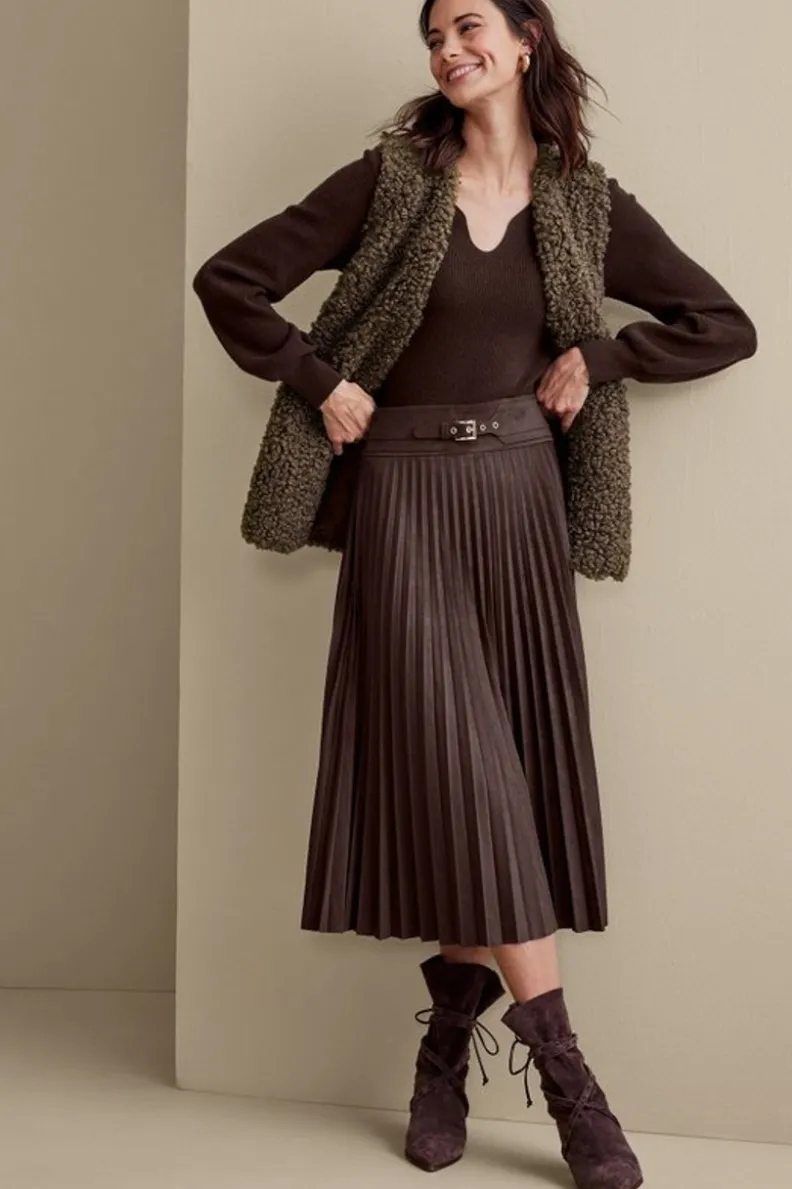 Soft Surroundings Lavina Faux Suede Skirt| Skirts