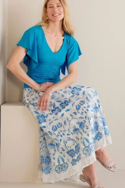 Soft Surroundings Leya Ruched Top| Tops