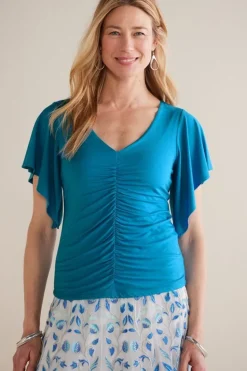 Soft Surroundings Leya Ruched Top| Tops
