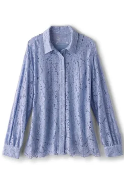 Soft Surroundings Lisa Lace Button Front| Tops
