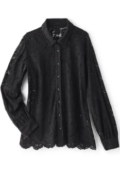 Soft Surroundings Lisa Lace Button Front| Tops