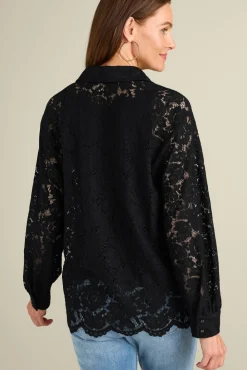 Soft Surroundings Lisa Lace Button Front| Tops